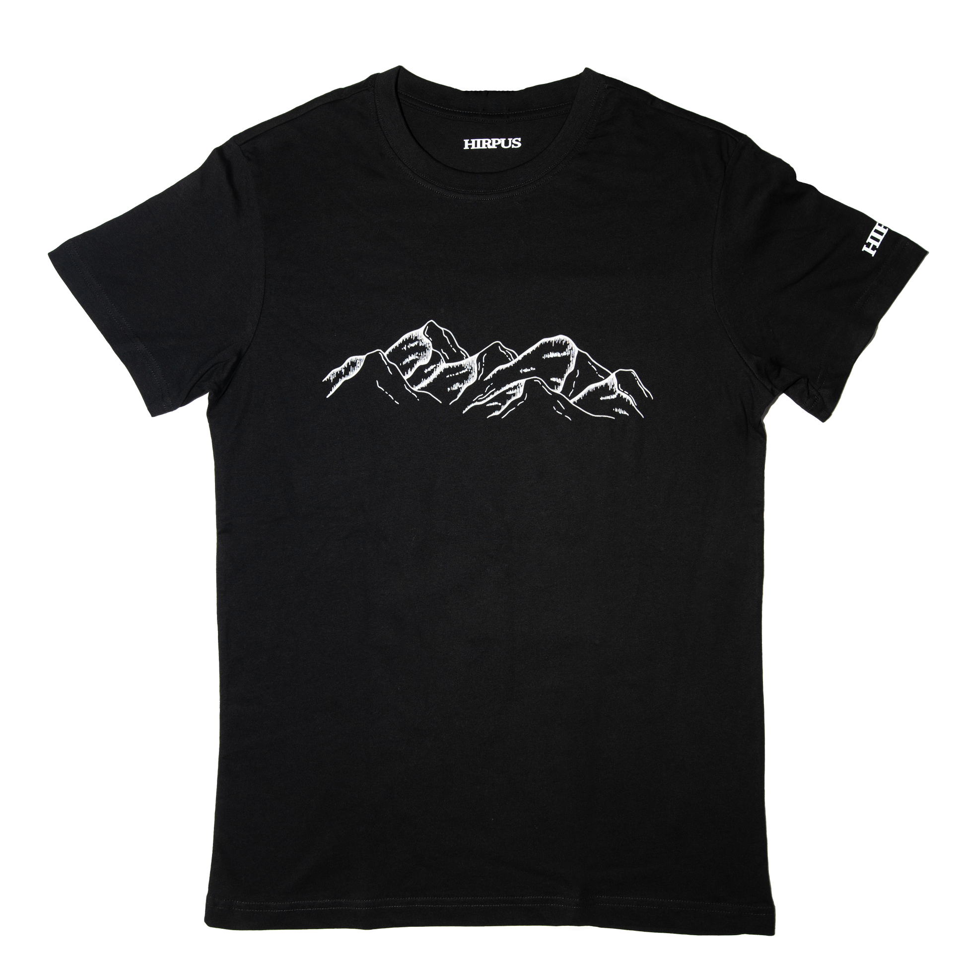  t-shirt nera Mountain con logo bianco