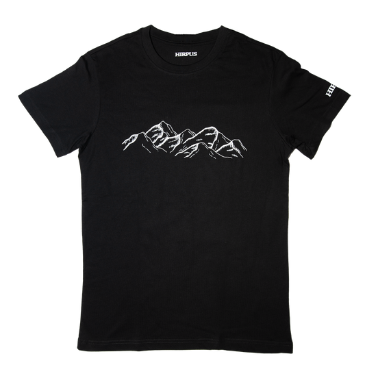  t-shirt nera Mountain con logo bianco